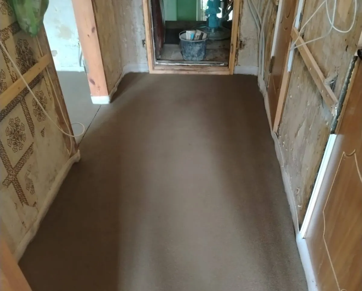 Полусухая стяжка пола 41 м² - Квартира, ул. Новый Поселок, Ильинское-Усово