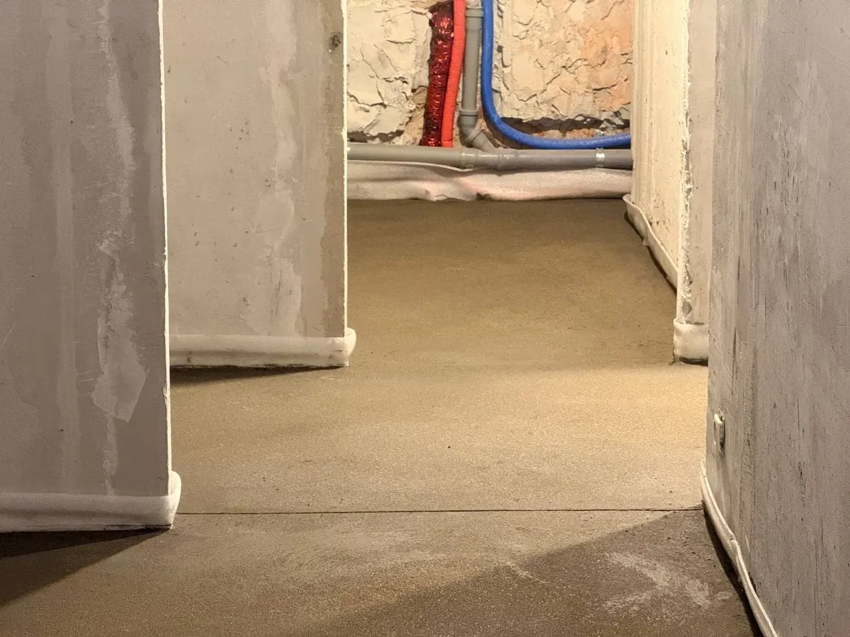 Полусухая стяжка пола 50 м² - Квартира, Ломоносовский проспект, Москва