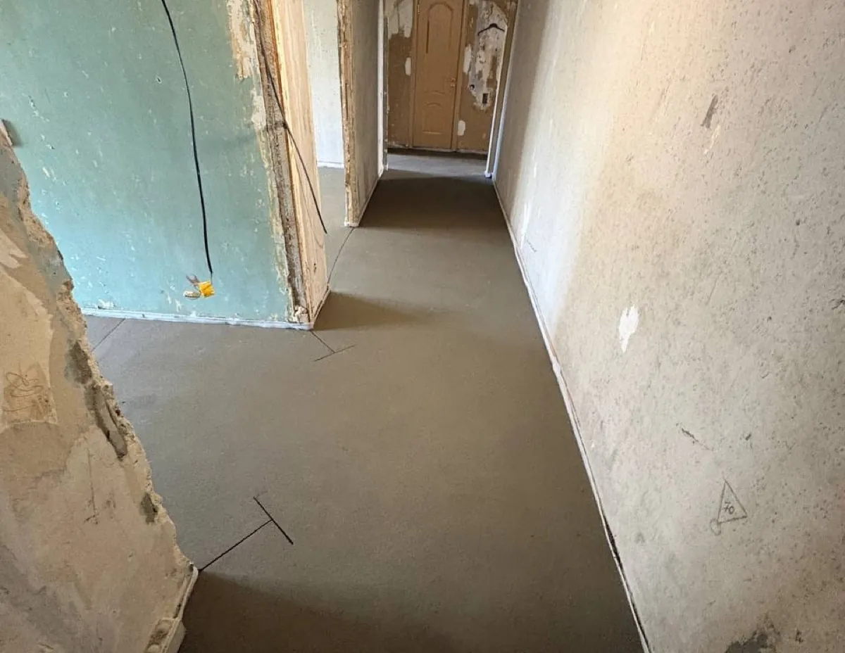 Полусухая стяжка пола 35 м² - Квартира, ул. Побратимов, Люберцы